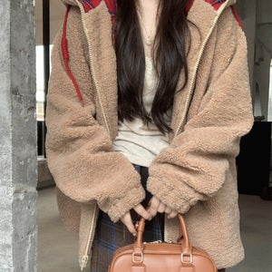 테리 뽀글이 후드 점퍼