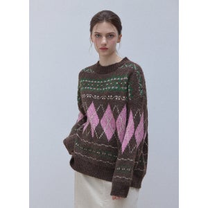 [르 스튜디오] SNOW WINTER LOOSE FIT KNITWEAR - BROWN LC244PO011BR