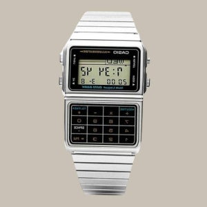 카시오 DBC-611-1DF (DBC-611-1) 데이터뱅크 디지털 스퀘어 빈티지 레트로 공용 메탈시계 271469 1504035