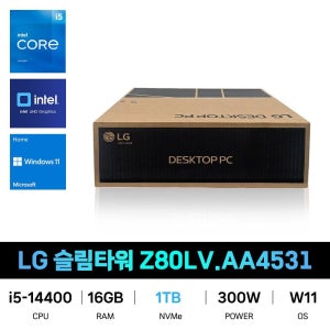 LG전자 IT_LG전자 슬림타워 데스크탑 Z80LV.AA4531 SSD 1TB교체 재고보유