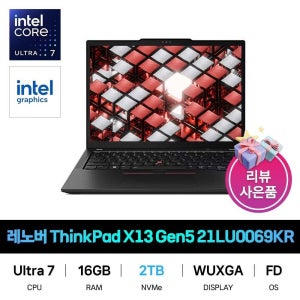 레노버 IT_레노버 씽크패드 ThinkPad X13 Gen5 21LU0069KR SSD 2TB교체 재고보유