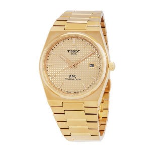 티쏘 PRX 파워매틱 80 오토매틱 샴페인 다이얼 남성 시계 1219995 T1374073302100 130595373