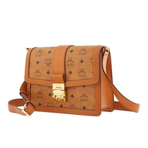 엠씨엠 시그니처 비세토스 Tracy 숄더 백 코냑 MWSCSXT02CO