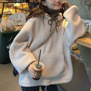 양털후리스후드 뽀글이자켓 아우터 시즌 박시핏 양털