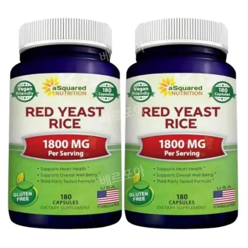 aSquared <b>레드이스트 라이스</b> 홍국쌀 1800mg 180캡슐 2개