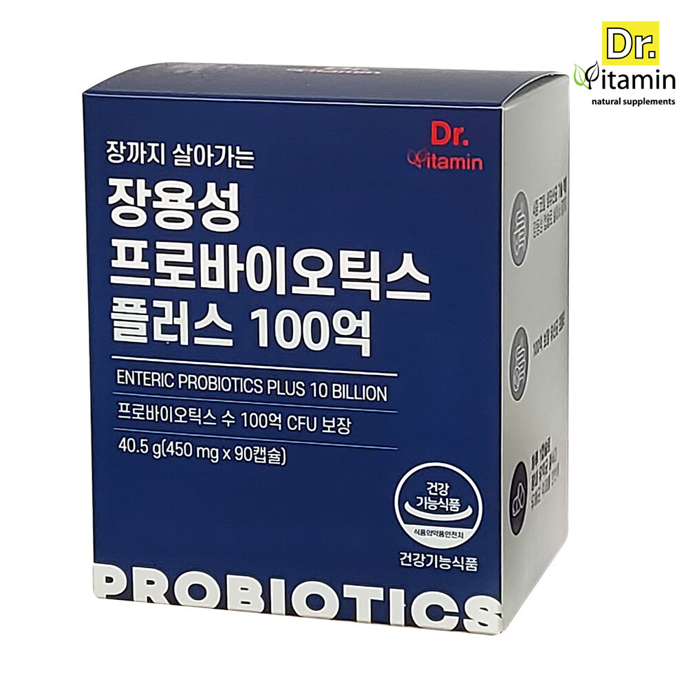 <b>비타민뱅크</b> 닥터비타민 장까지살아가는 장용성 프로바이오틱스 플러스 100억 90캡슐