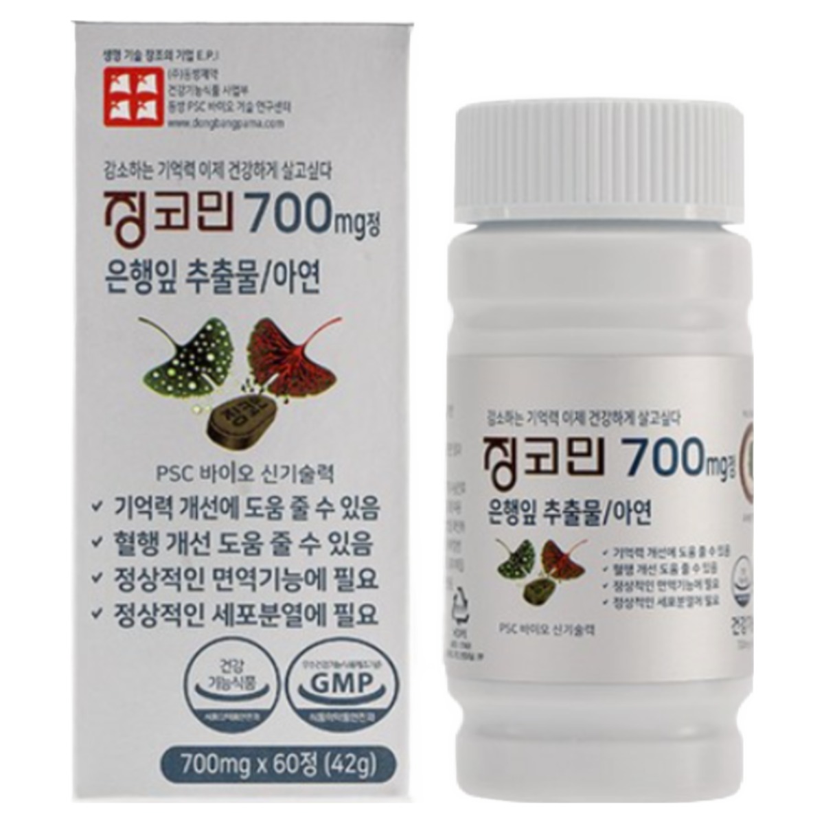 징코민 정 700mg x 60정, 1개
