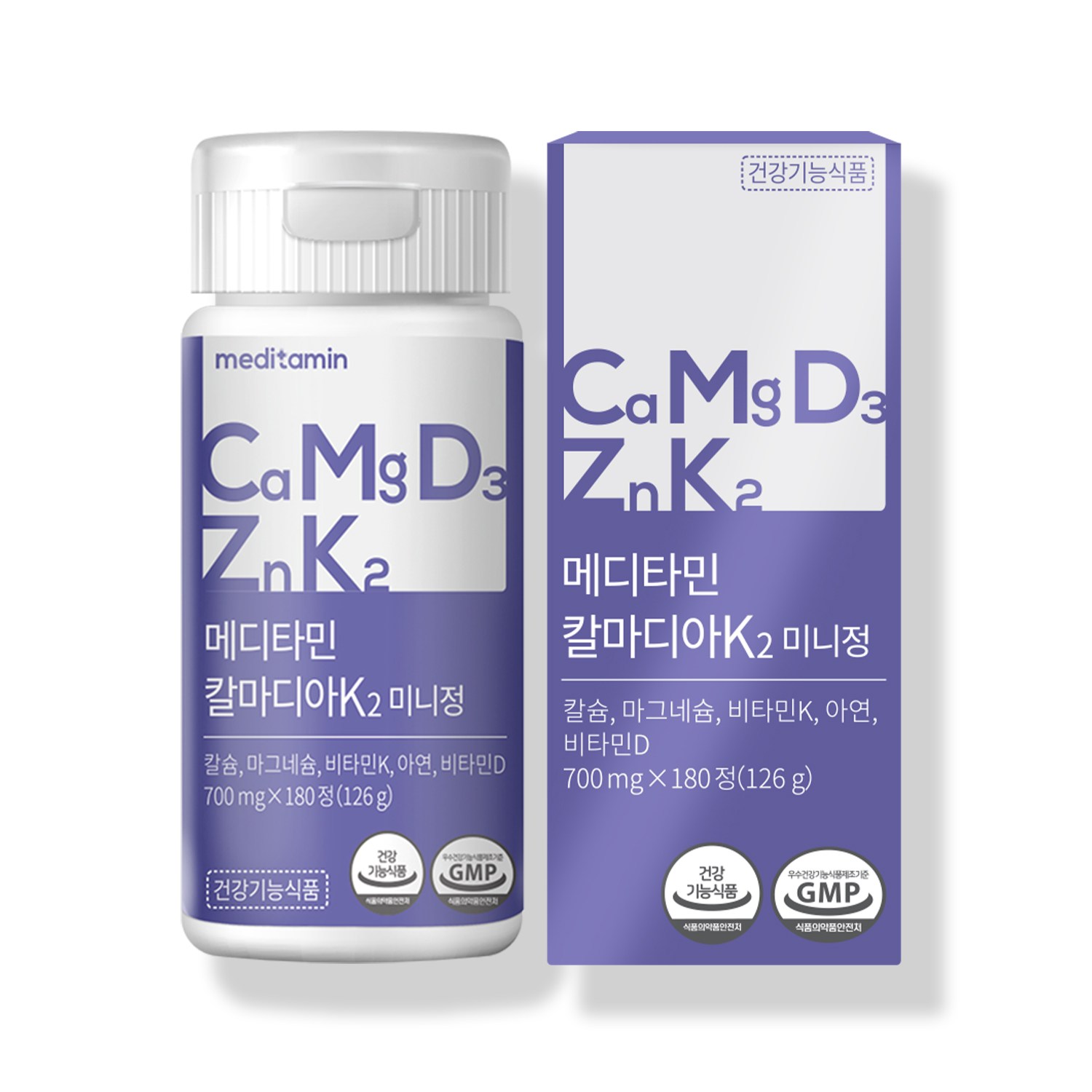 <b>메디타민</b> 칼마디아K2 미니정 700mg x 180정, 1개