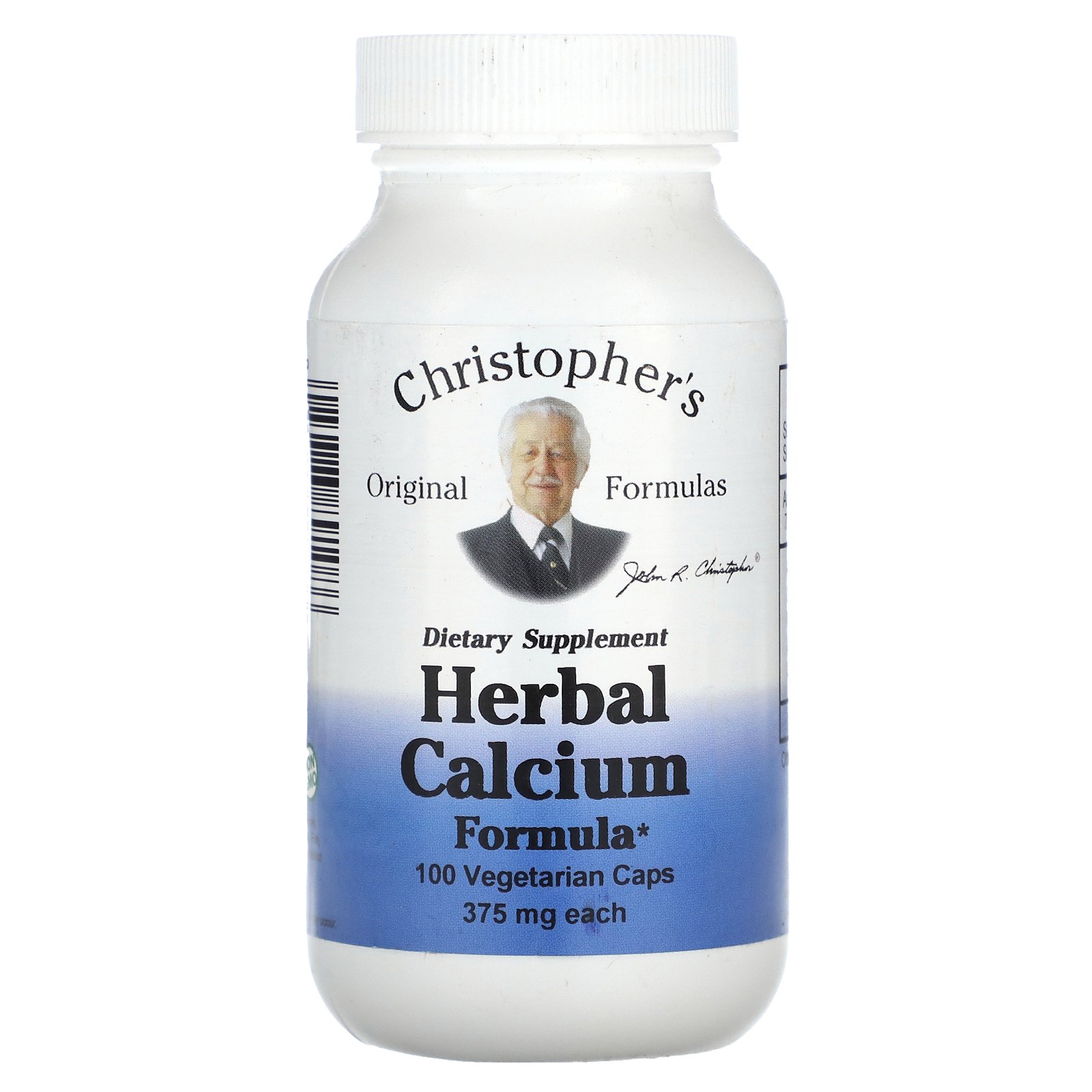 Christophers Original Formulas <b>허브</b> 함유 <b>칼슘 포뮬라</b> 400mg 베지 캡슐 100정