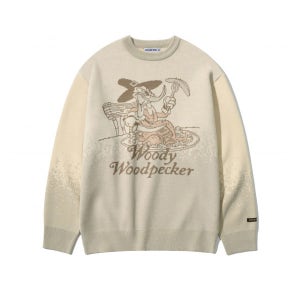 오아이오아이컬렉션 WOODY WOODPECKER KNIT IVORY
