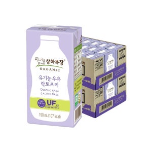 [롯데백화점] 상하목장 유기농우유 락토프리 190ml 48팩 LE1220676733