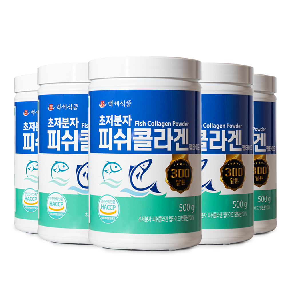 <b>백세식품</b> 초저분자 <b>피쉬콜라겐</b> 펩타이드 분말 500g, 1개