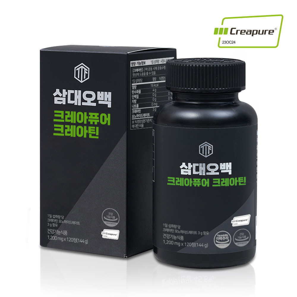 노비스바이오 삼대오백 크레아퓨어 <b>크레아틴</b> 모노 하이드레이트 120정, 1개