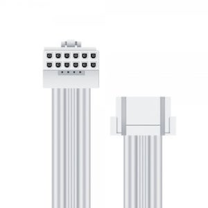 마이크로닉스 12V-2x6 STD 90도 연장 케이블 (0.1m, 화이트)