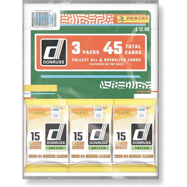 파니니 돈루스 축구 202324 멀티세트 공식 트레이딩 카드 45장의 카드와 오버사이즈 프린트 1장 포함 FIFA 라이선스 수집품 리오넬 메시 할란드 음바페  1개