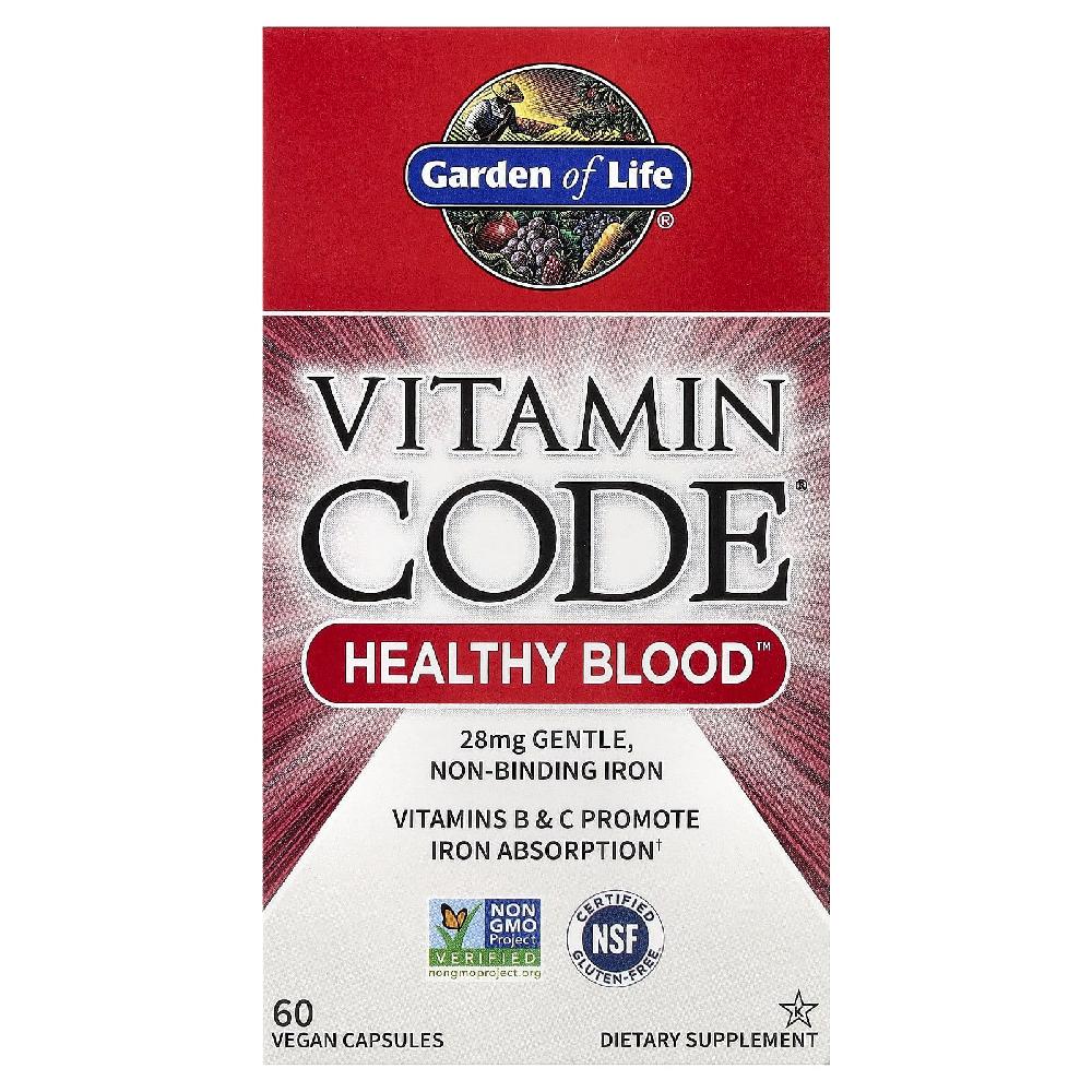 <b>가든오브라이프</b> 비타민 코드 Vitamin Code <b>엽산</b> 철분 과일 채소 캡슐 60정