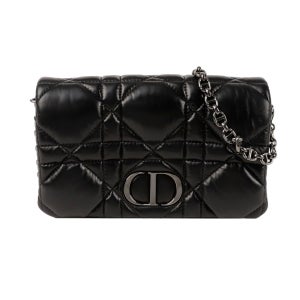[정품인증] 디올 카로 매크로까나쥬 미니백 블랙 퀼티드 카프스킨 S5135BNGX M900 중고 미니 클러치 숄더백