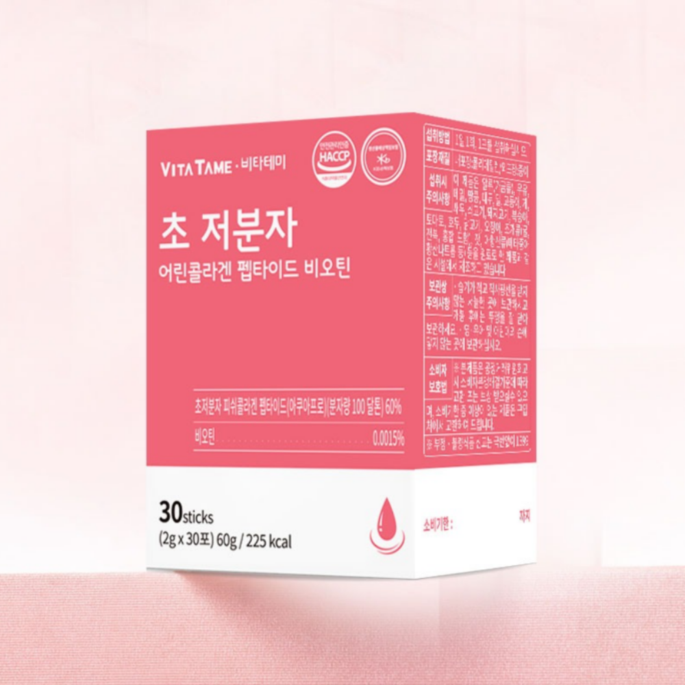 비타테미 초저분자 어린<b>콜라겐 펩타이드</b> 100달톤 30포, 1개