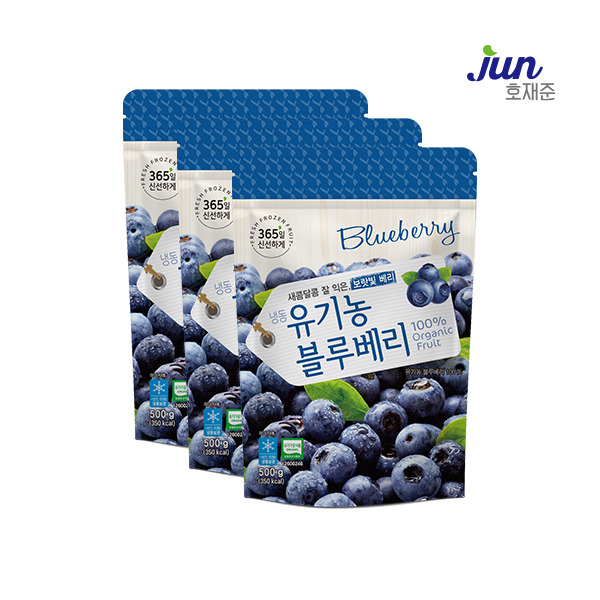 냉동 유기농 블루베리 500g, 4개