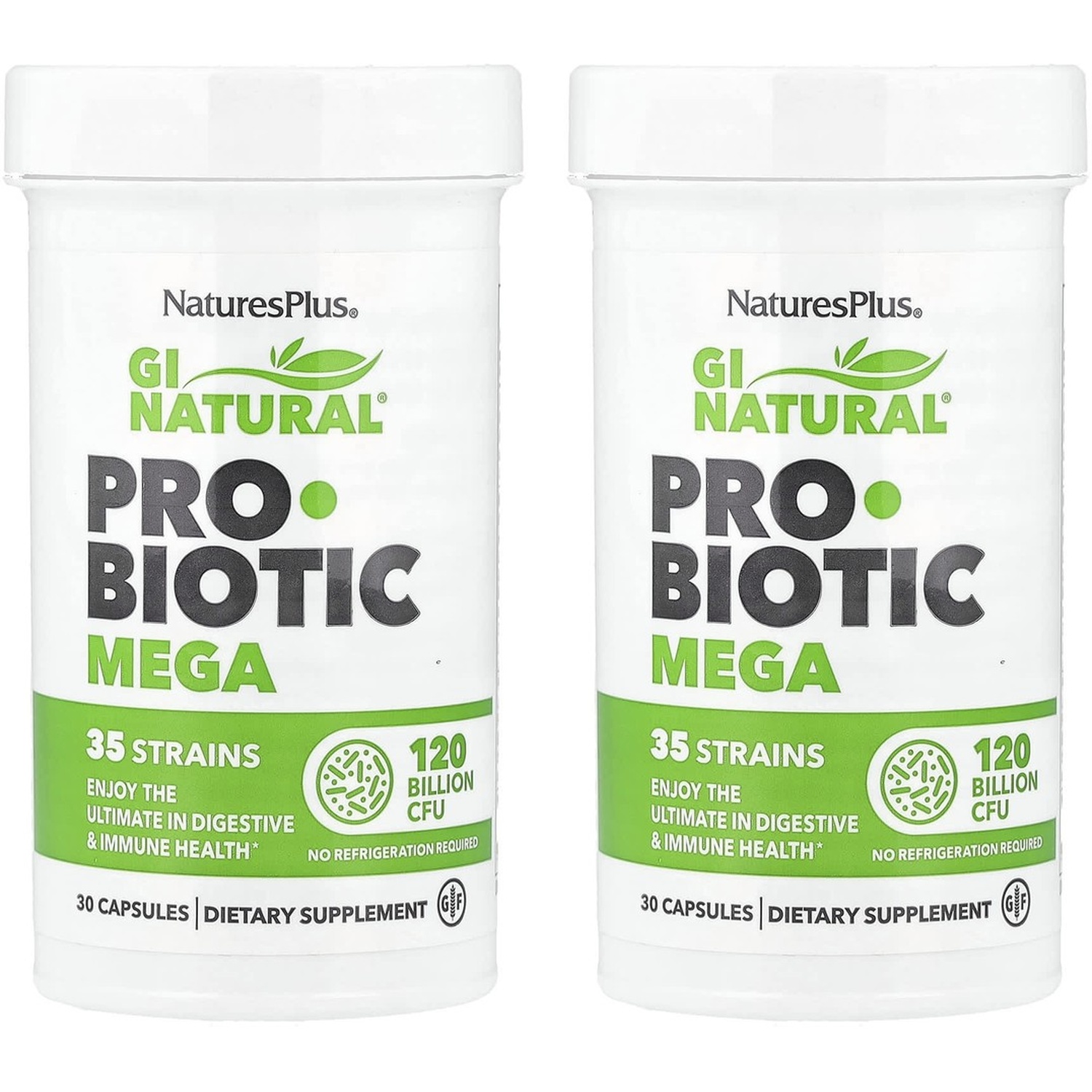 네이처스플러스 <b>GI 네추럴</b> 프로바이오틱 메가 1200억 CFU 캡슐 30캡슐, 5개