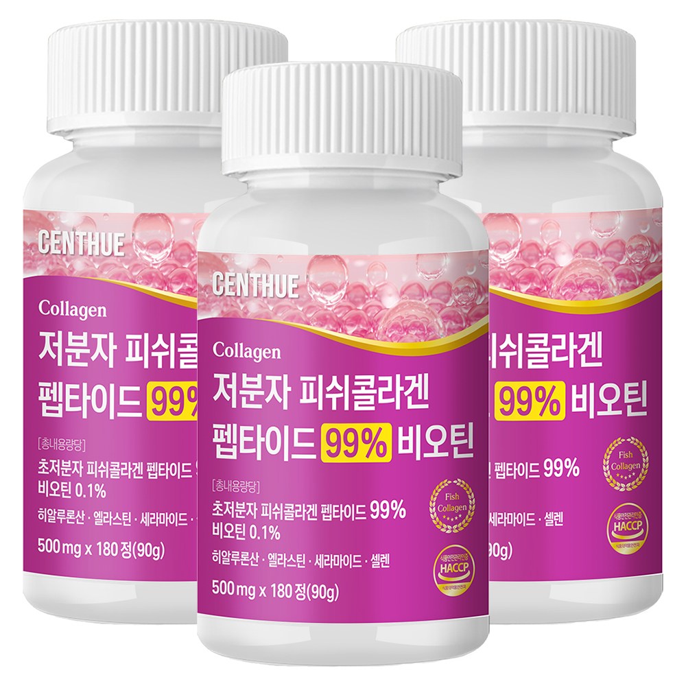 <b>저분자 피쉬 콜라겐</b> 펩타이드 <b>99</b>% 비오틴 180정, 1개