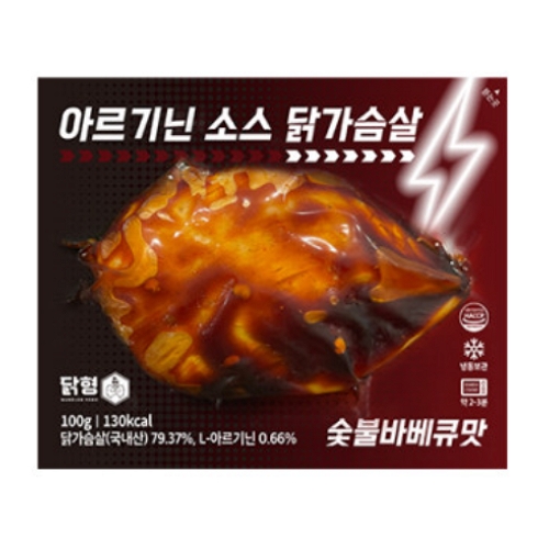 아르기닌 소스 닭가슴살 숯불바베큐맛 제품 이미지
