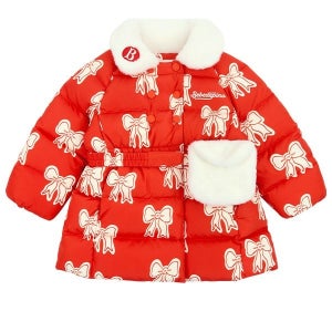 베베드피노 올 오버 리본 베이비 퍼 카라 덕 다운 점퍼_BP54DW221