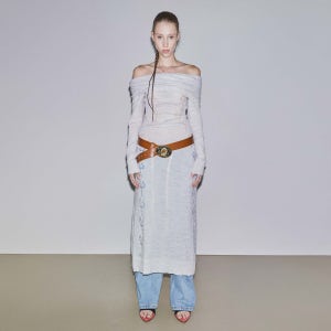 [스컬프터] 2way Shawl Maxi Dress Pale Green