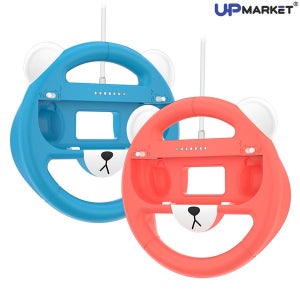 [업마켓] 닌텐도 스위치 조이콘 마리오카트 핸들 충전형 곰돌이 레이싱휠_m2024020255e3892eb