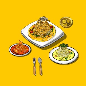 세상 하나뿐인 재첩 봉골레 스파게티. 오직 여기서만, 요리하는아빠의 벚꽃경양식