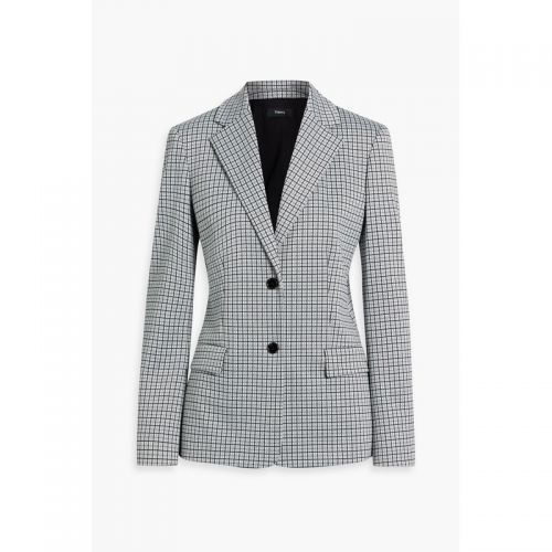 띠어리 Checked jacquard blazer