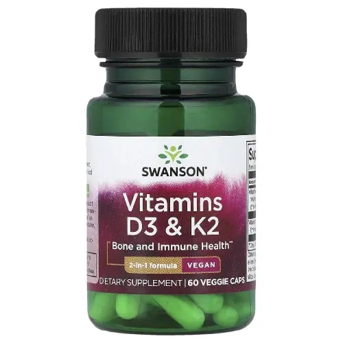 스완슨 비타민D3 비건 비타민K2 Vitamins <b>이뮨 헬스</b> 캡슐 60정