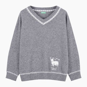 [롯데백화점] 베네통 양 모티브 브이넥 니트 (BAKP03511) LE1220694857