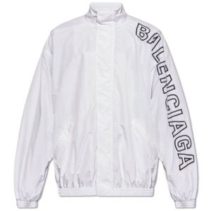 발렌시아가 자켓 화이트 768920 TNO799000 로고 자수 트랙 TNO79 9000 149427500