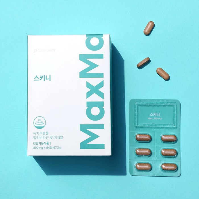 스키니 1개월 <b>녹차</b> 카테킨 다이어트 보조제 체지방 혈당컷 <b>맥스메이드</b>  1개  84정