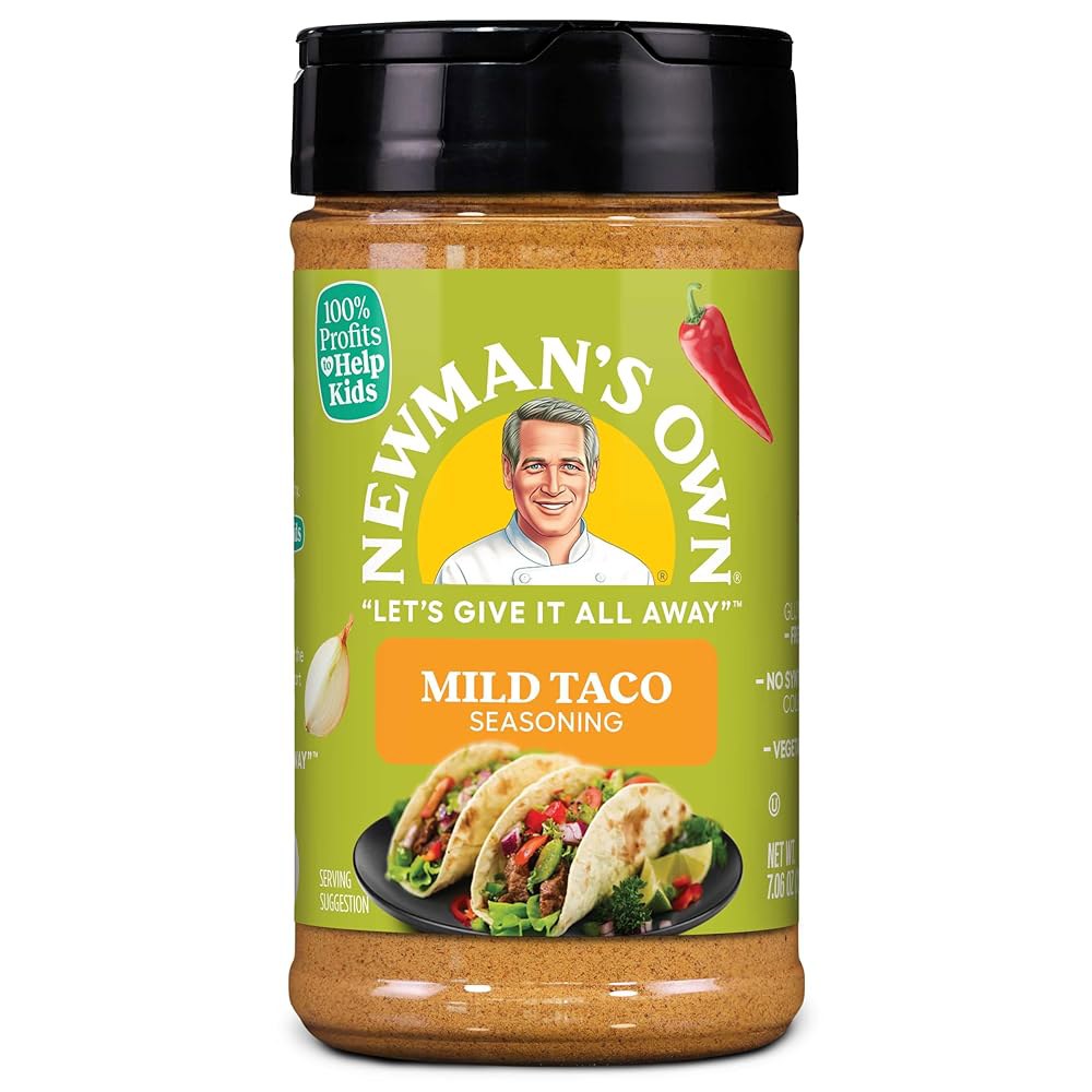 뉴먼만의 스테이크 양념; 립아이 트라이팁 돼지갈비 베이컨 치킨 햄 <b>간</b> 튀르키예 요리에 완벽한 향신료; MSG 없음 글루텐 <b>프리</b> 코셔; 8.65온스  Mild Taco  Pack o