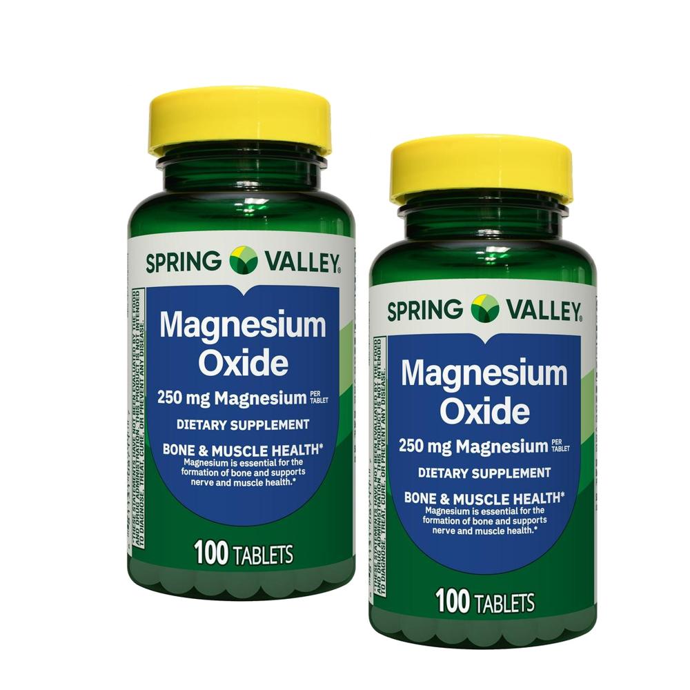<b>스프링밸리</b> 마그네슘 250mg 본 앤 머슬 헬스 100정, 3개
