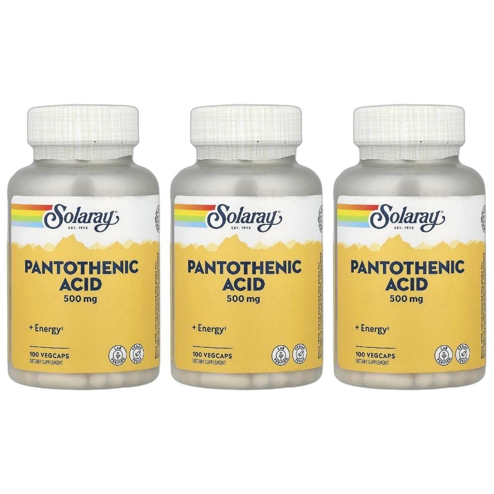 솔라레이 <b>판토텐산</b> 500mg 베지 캡슐 100정 3병