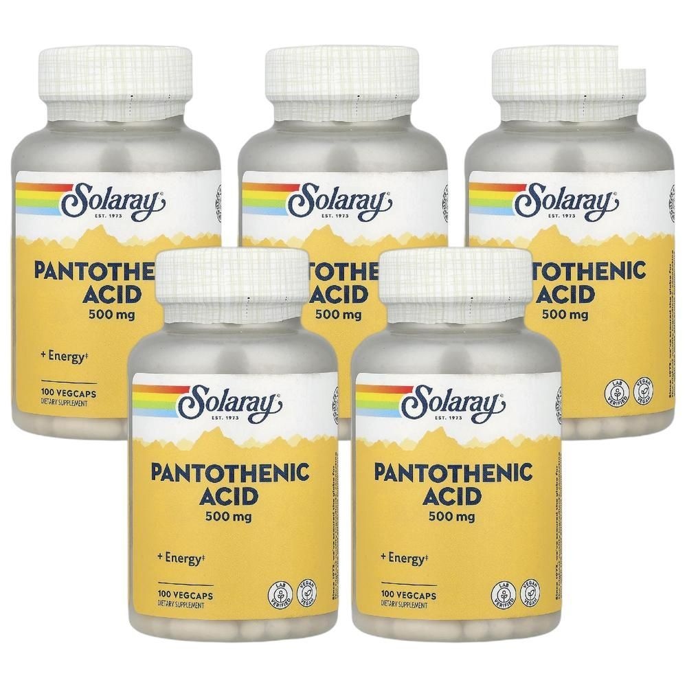 솔라레이 <b>판토텐산</b> 500mg 베지 캡슐 100정 5병
