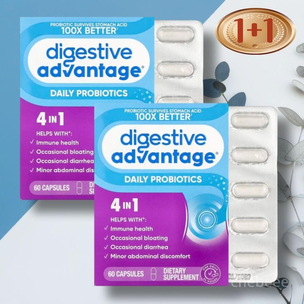 쉬프 다이제스티브 <b>어드밴티지</b> <b>프로바이오틱</b> 60캡슐 2병 바실러스 코아귤런스