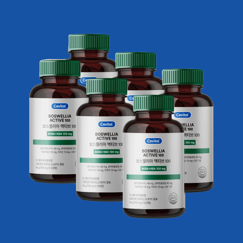 세비톨 세비톨 보스웰리아 액티브100 120정 6개 대용량 인도산 프리미엄 원료 콜라겐 히알루론산 함유 본품