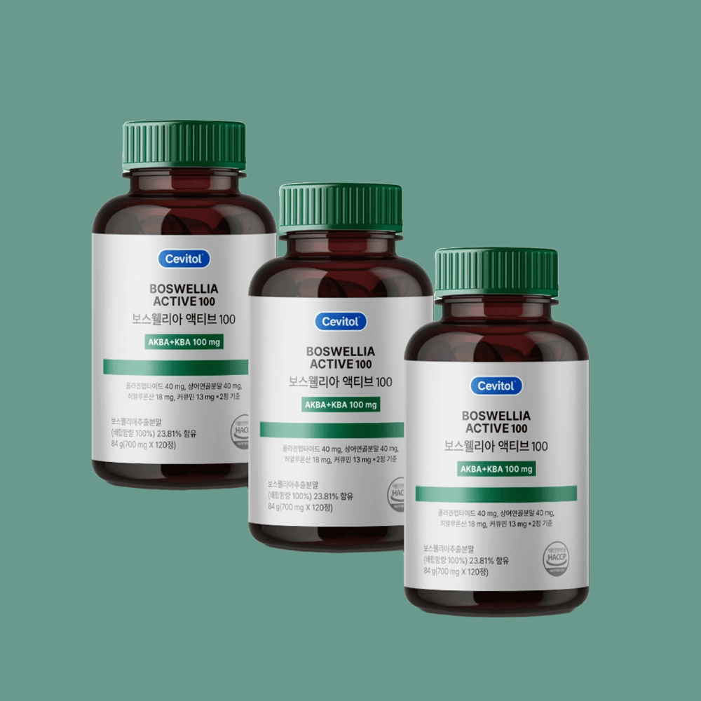 세비톨 세비톨 보스웰리아 액티브100 120정 3개 인도산 프리미엄 원료 콜라겐 히알루론산 함유 본품