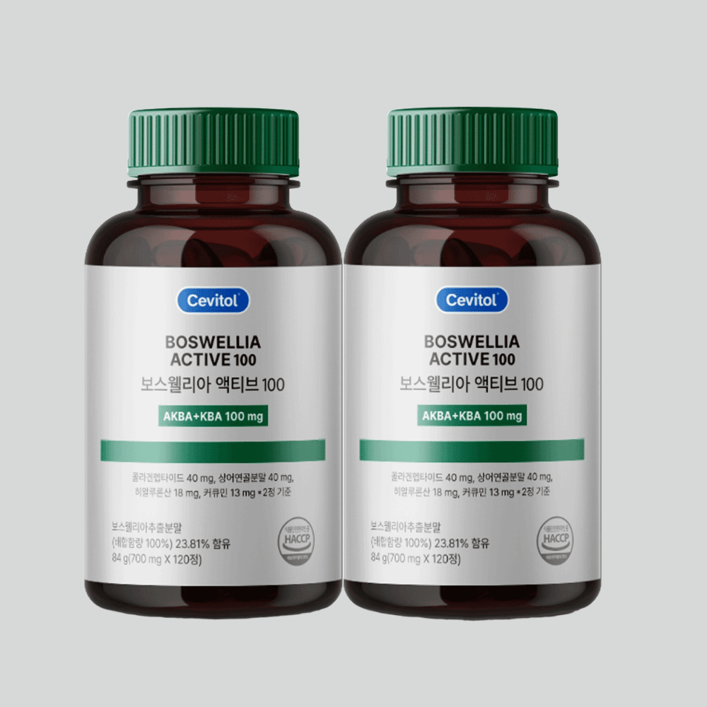 세비톨 세비톨 보스웰리아 액티브100 120정 2개 인도산 프리미엄 원료 콜라겐 히알루론산 함유 본품
