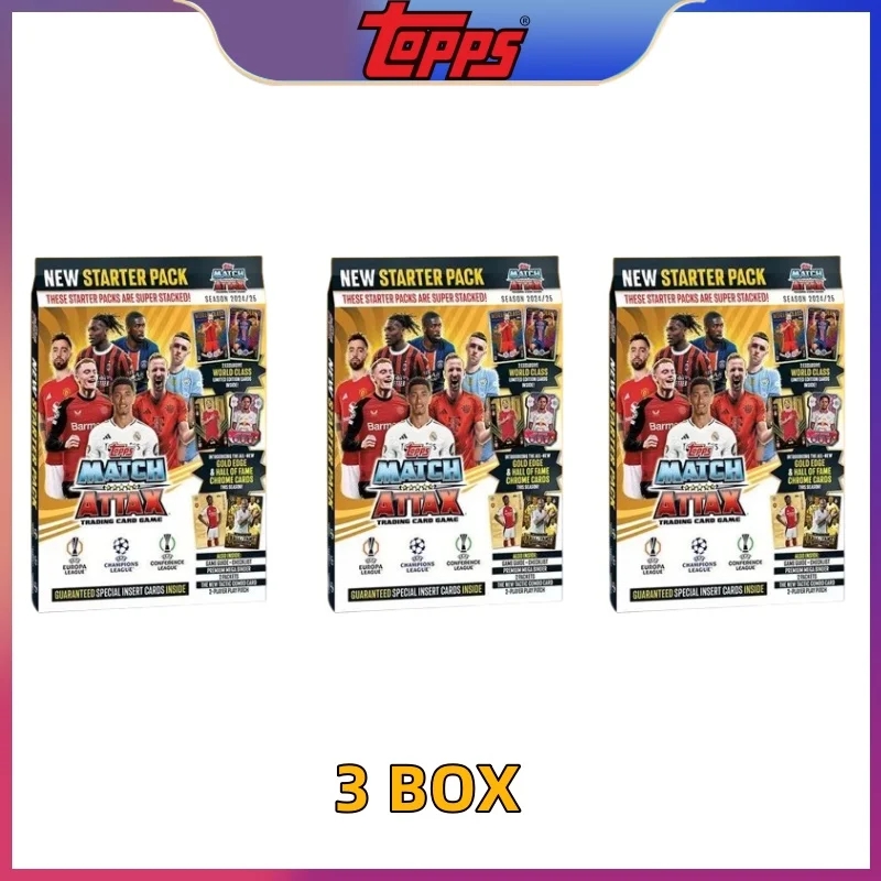 TOPPS 2024-25 축구 스타 카드 MATCH ATTAX 컬렉션 초보자 팩 박스 팬 생일  06 LQSB-3BOX