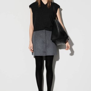 [COS 코스] 버튼 더블페이스 울 미니 스커트 (1321867001)