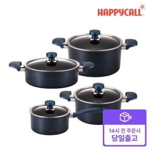 해피콜 [빠른배송]해피콜 클래식 다이아몬드 냄비 4종 세트 (18편,20양,24전,24곰)