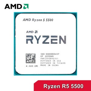 AMD 라이젠 5 R5 5500 3.6GHz 6코어 12스레드 CPU 프로세서 LGA AM4 새 제품이지만 쿨러 없음