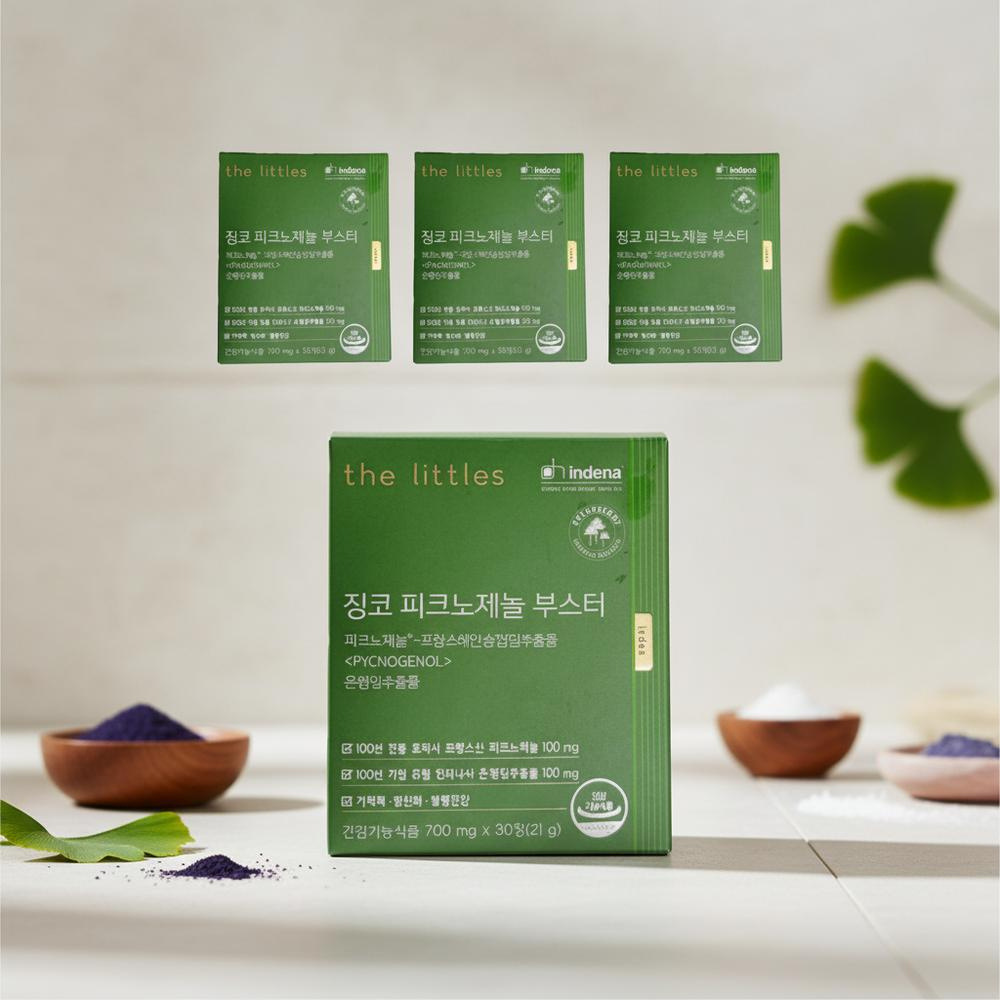 <b>더리틀스 피크노제놀</b> 더리틀스 징코 피크노제놀 부스터  30정  4개