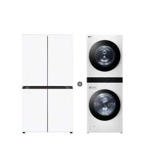 LG 디오스 오브제컬렉션 매직스페이스 냉장고 + LG 트롬 워시타워 (T875MHH111 + W21WAM)