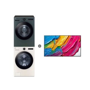 LG 트롬 오브제컬렉션 세탁기건조기 세트 + LG QNED AI TV (FX24ENE-GNG + 75QNED75AEA)